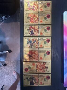 ThunderCats 7 Piece Gold Foil Novelty Note Set Lion O Cheetara Panthro Snarf